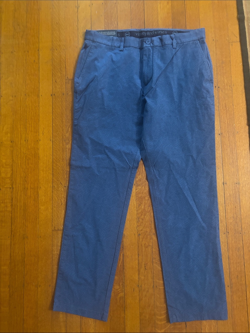 Vineyard Vines Navy Blue Subtle Pattern Chinos